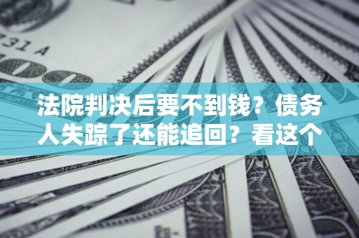 武汉法院判决后要不到钱？债务人失踪了还能追回？看这个方法！