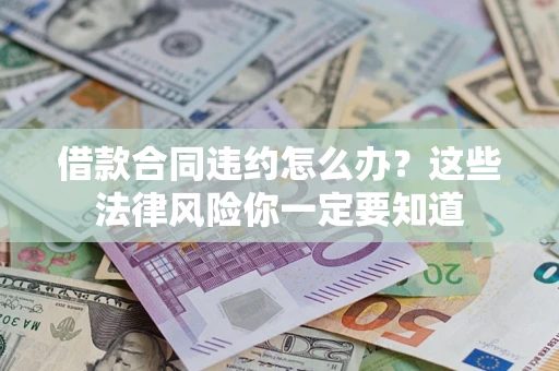 武汉借款合同违约怎么办？这些法律风险你一定要知道