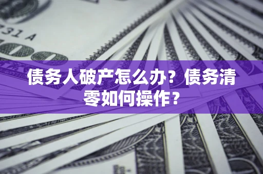 武汉债务人破产怎么办？债务清零如何操作？