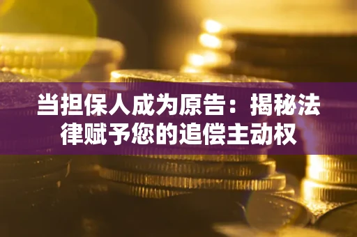 武汉当担保人成为原告：揭秘法律赋予您的追偿主动权